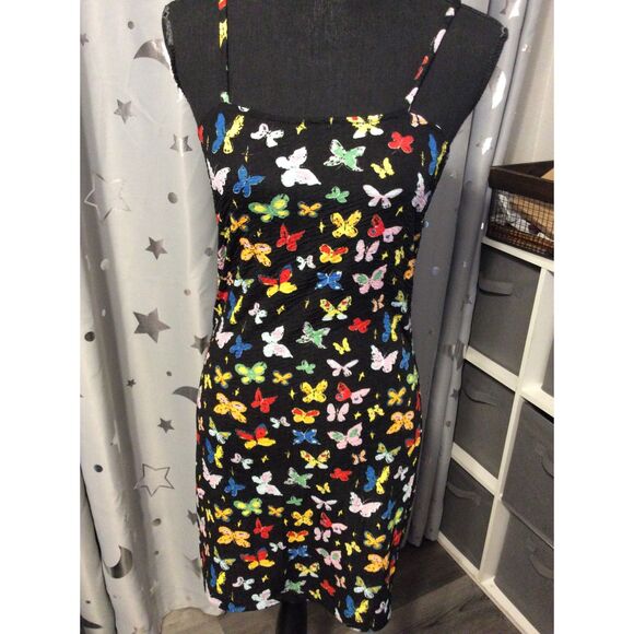 BP. Stretch butterfly spaghetti strap dress Medium M - Picture 1 of 5